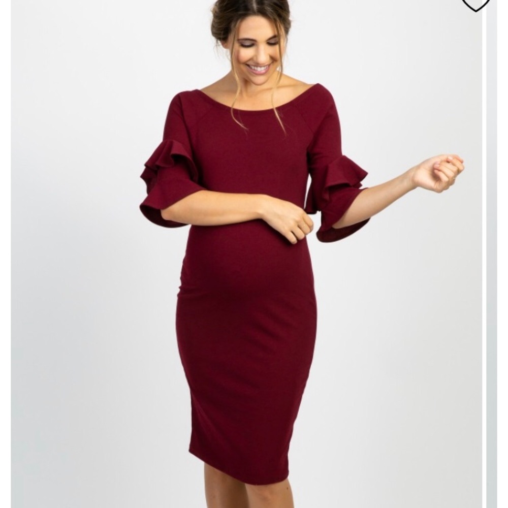 Maroon Maternity Dress